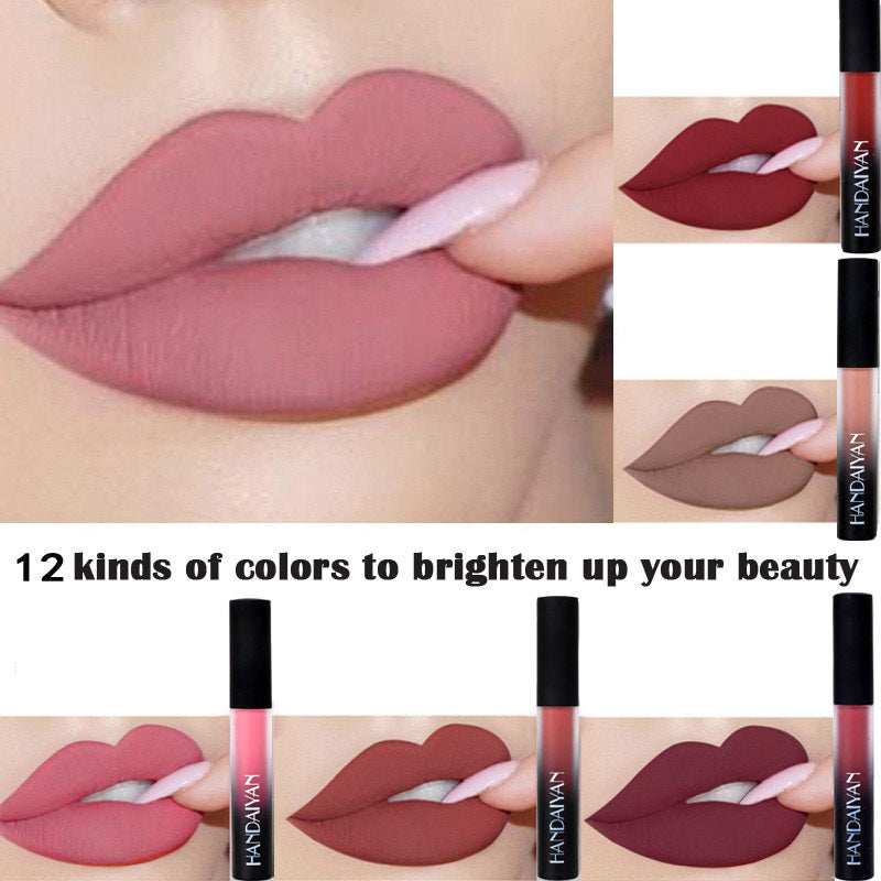 Long Lasting Matte Velvet Lip Gloss Cream Liquid Lipstick Women Makeup Cosmetic
