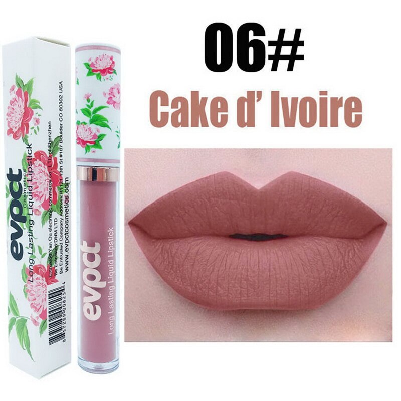 12 Colors Flower Lip Pearlescent Cosmetics Shimmer Metal Lipstick Long Lasting Liquid Lipstick Nude Metallic Matte Batom Makeup