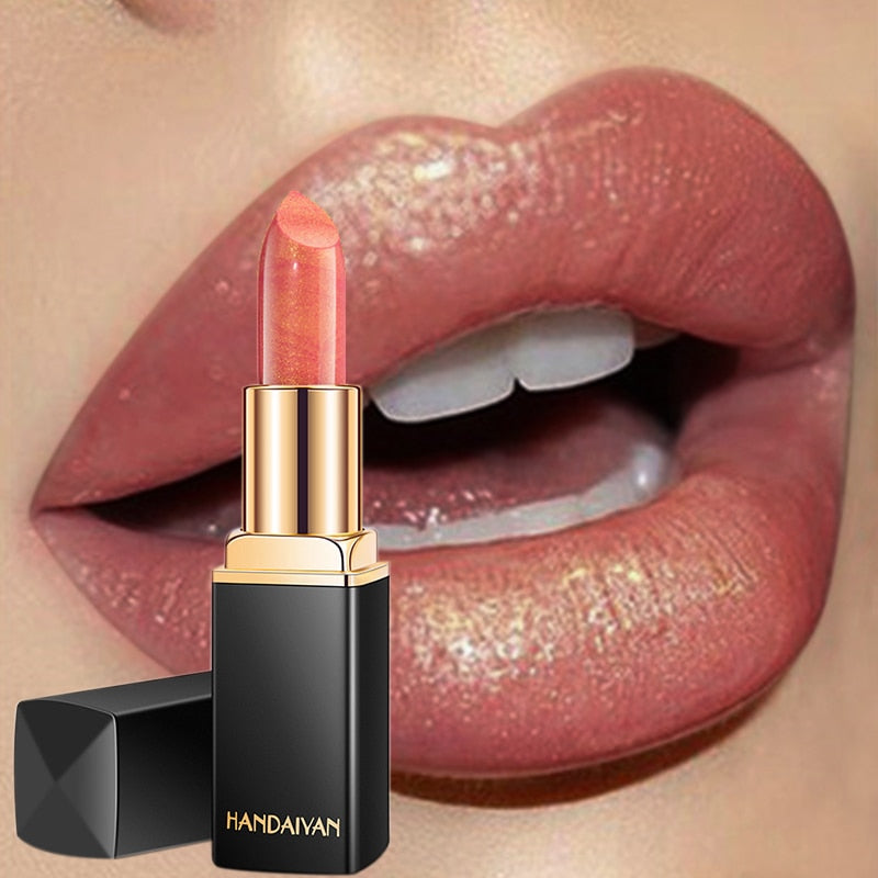 Waterproof Lip Chameleon Lipstick Long Lasting Pearly Lip Gloss Nude Shimmer Lip Stick Mermaid Shimmer Lipstick Luxury Cosmetic