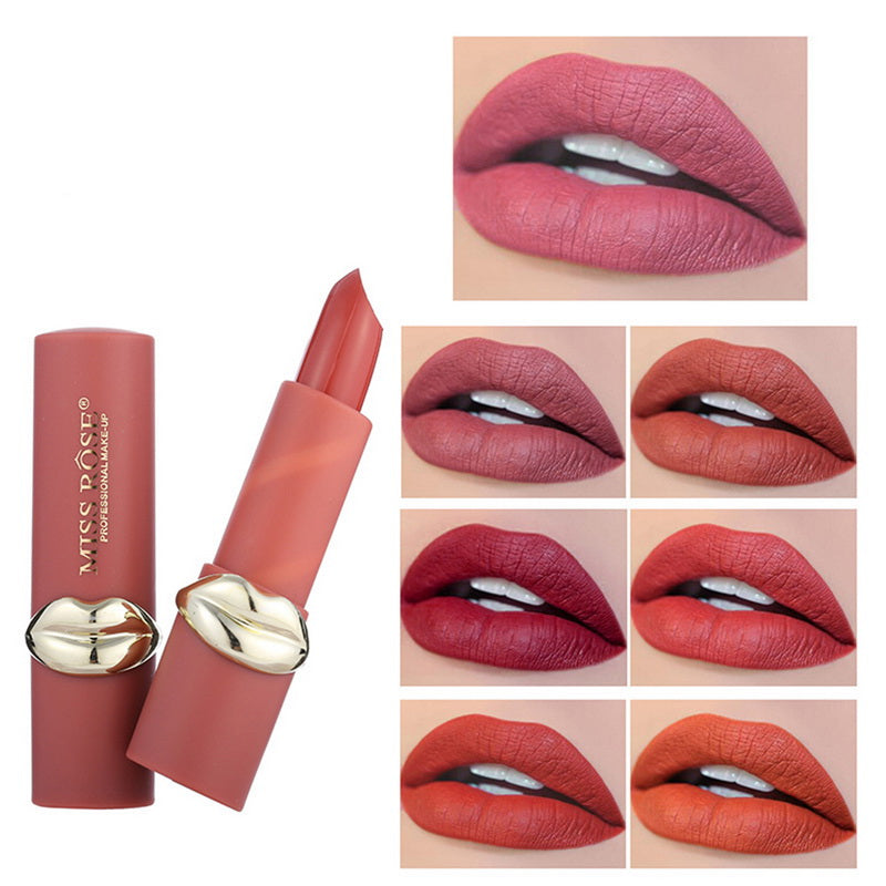 MISS ROSE Brand Red Sexy Moisturizer Lipstick Matte Nude Lip Shape Lip Balm Long-lasting Velvet Lasting Makeup Cosmetics